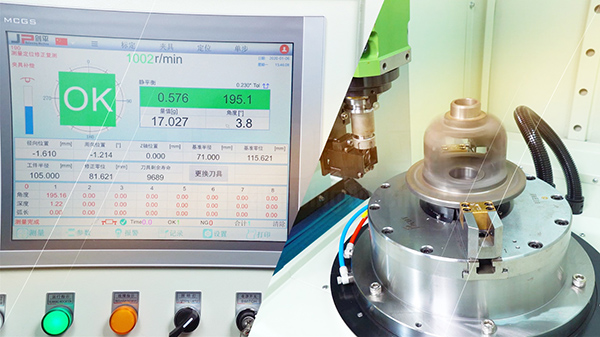 差速器殼全自動(dòng)平衡機(jī)顯示界面及現(xiàn)場(chǎng)圖